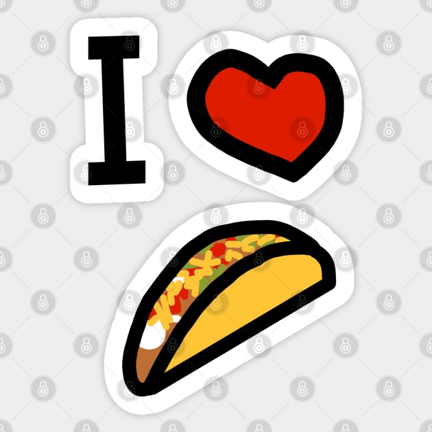 I Heart Tacos Love Sticker by ellenhenryart